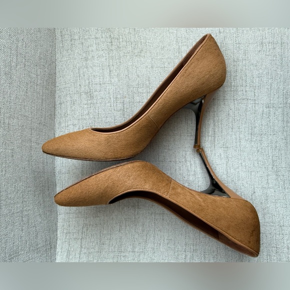 Donald J. Pliner BraveSP Tan Brown Calf Hair Heels Pumps Womens Size 6.5 - Picture 7 of 15